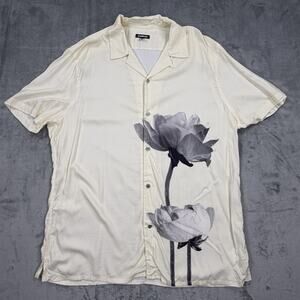 Express Mens Large Light Blue Dress Shirt Stretch Cotton Button Up NWOT